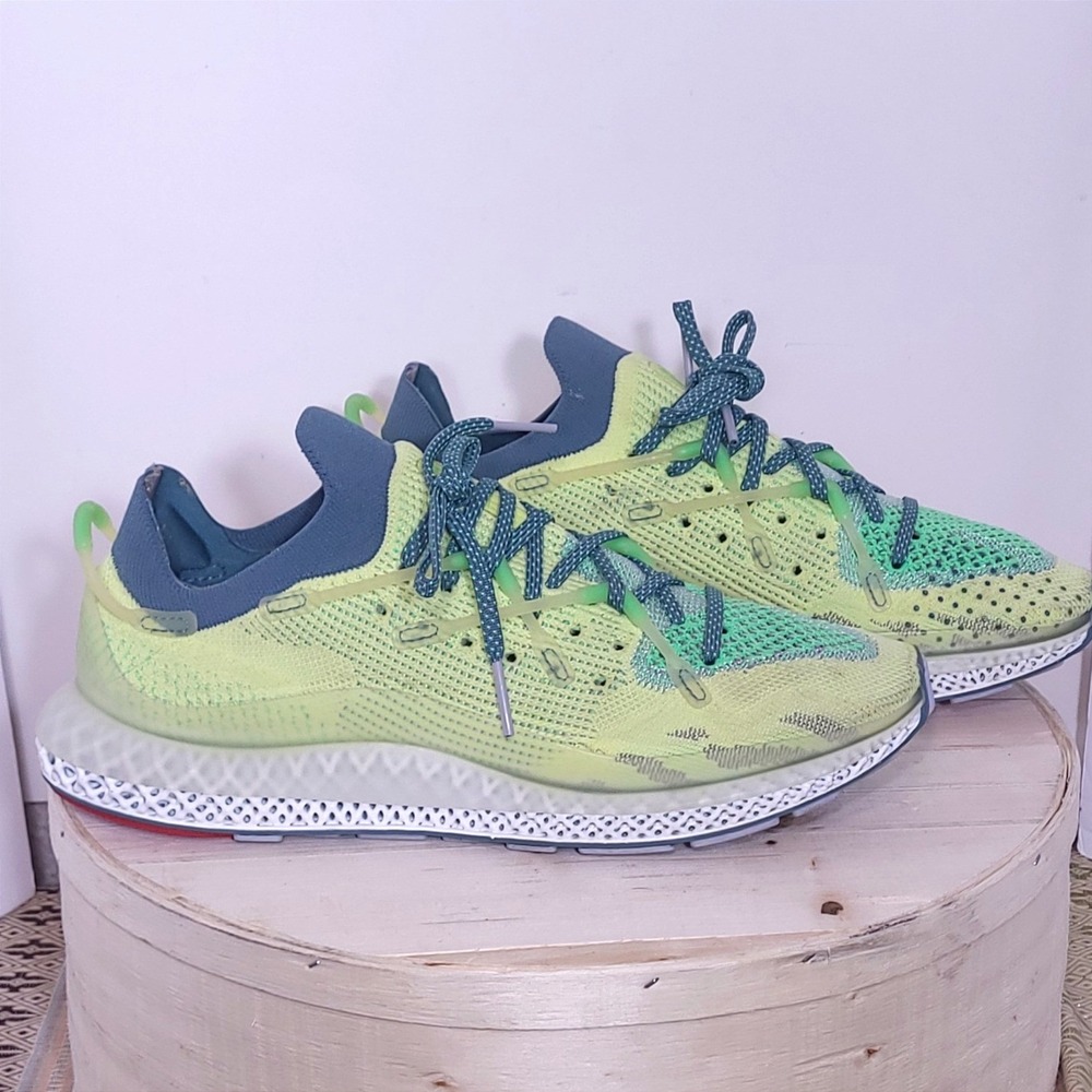 Adidas 4D Run 1.0 Signal Coral Lime Green Blue Mens Shoes FY3603 Size 9.5